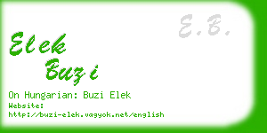 elek buzi business card